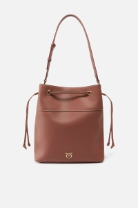 PINKO torba worek Secchiello Classic Bag brązowy