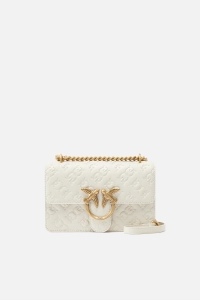 PINKO torebka skórzana damska Love One Mini Dc 100074A1YBZ biała