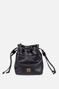 PINKO mini worek skórzany Secchiello 104303A0QO czarny