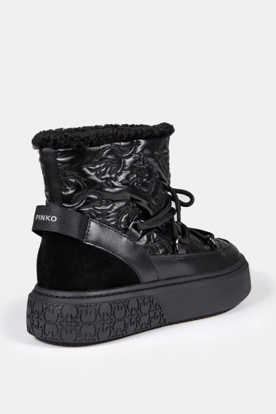 PINKO śniegowce damskie Yoko 19 Monogram czarne