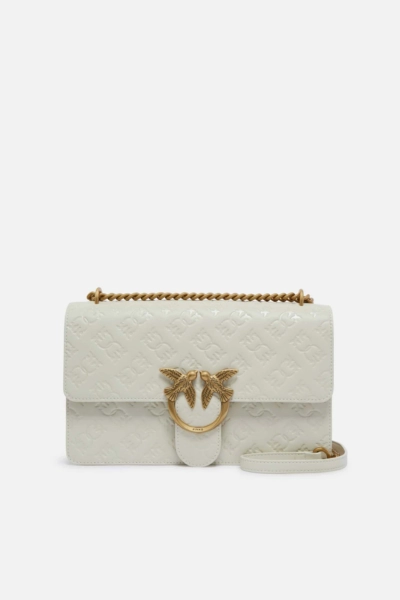 PINKO torebka Love One Classic Dc logo 10A1YBZ14Q biała