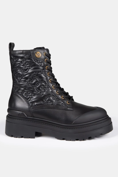 PINKO botki skórzana za kostkę MIA 25 czarne 