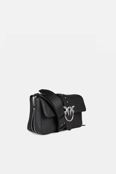 PINKO torebka Love One Slouchy Zip Mini czarna