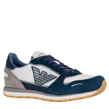 Emporio Armani Sneakersy SNK C.SUEDE+H/S+ACT niebieskie