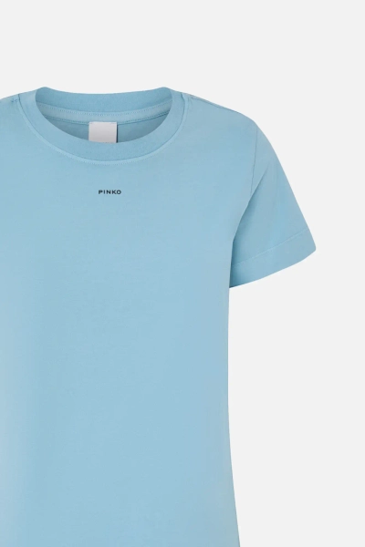 PINKO t-shirt Basico niebieski