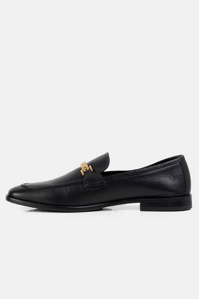 Baldinini Loafersy skórzane U3A160BORK0000 Czarne