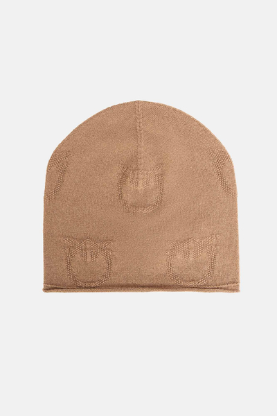 Pinko czapka logowana beżowa Gorilla
