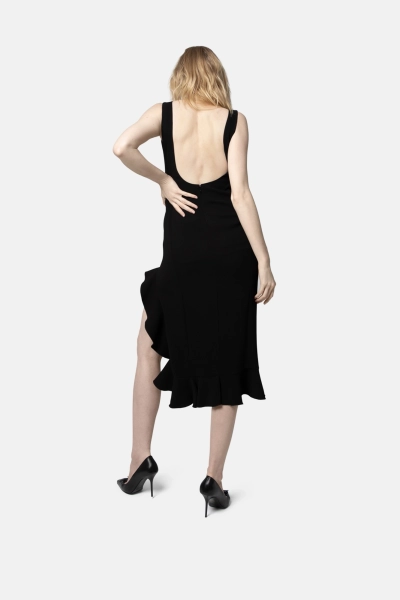 PINKO sukienka wieczorowa z odkrytymi plecami Flipper czarna