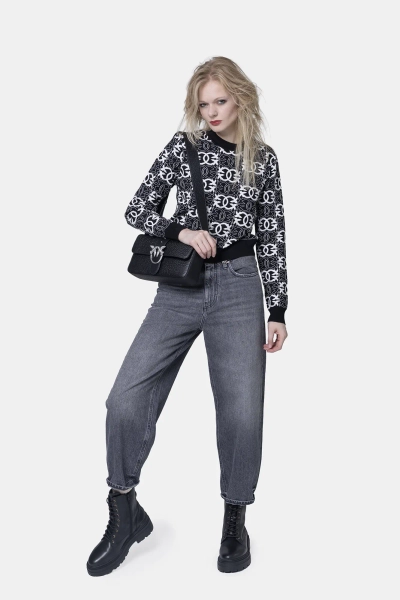 PINKO jeansy balloon Estelle szare