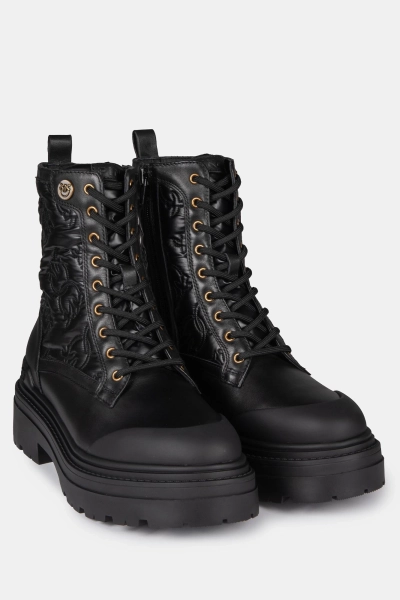 PINKO botki skórzana za kostkę MIA 25 czarne