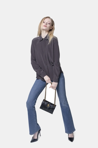 PINKO koszula jedwabna Crackers szary