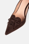 Love Moschino szpilki damskie zamszowe Scarpad.Spillo95 brązowe  