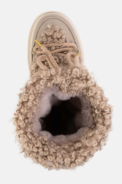 INUIKII Śniegowce z futerkiem Vegan Riccio beżowe