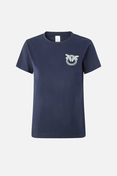 Pinko T-shirt Nambrone Jersey niebieski