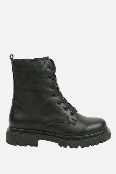 Wojas botki damskie skórzane 6403151 czarne