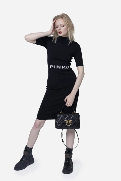 PINKO torebka skórzana Love Lady Puff Classic Cl czarna