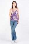 PINKO Top fioletowy z printem Giaggiolo
