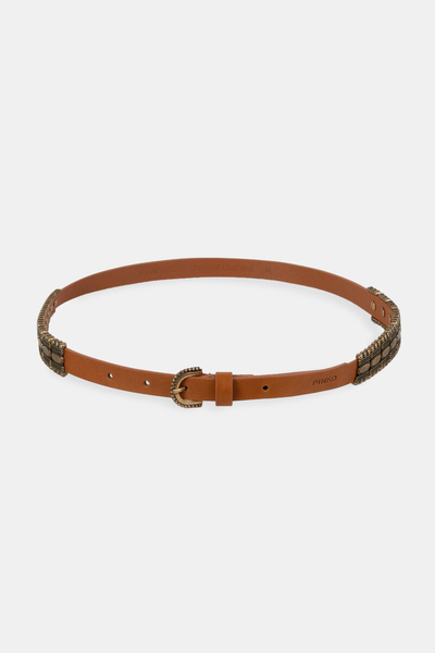 Pasek Pinko Pigolio Cintura w kolorze brązowym 1H20SYY6GL