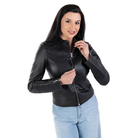 Tigha Kurtka damska skórzana Nastia czarna