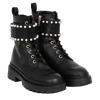 Love Moschino skórzane botki ozdobami ST.TTod.Her50 czarne