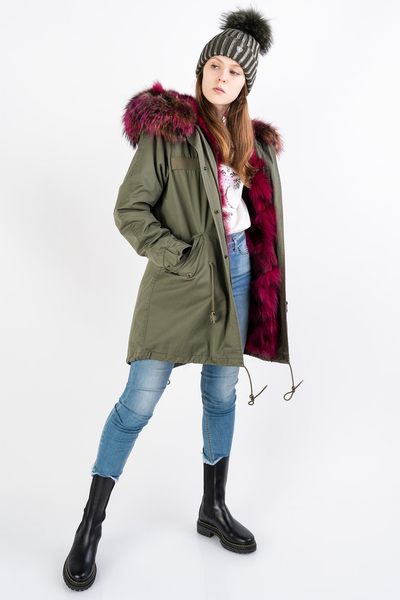 Milestone kurtka parka obszyta naturalnym futrem z lisa Alison