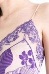 PINKO Top fioletowy z printem Giaggiolo