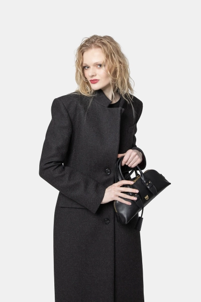 PINKO płaszcz wełniany Jacinta Cappotto czarny