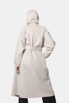 PINKO damski wełniany płaszcz z kapturem Cartoccio beżowy