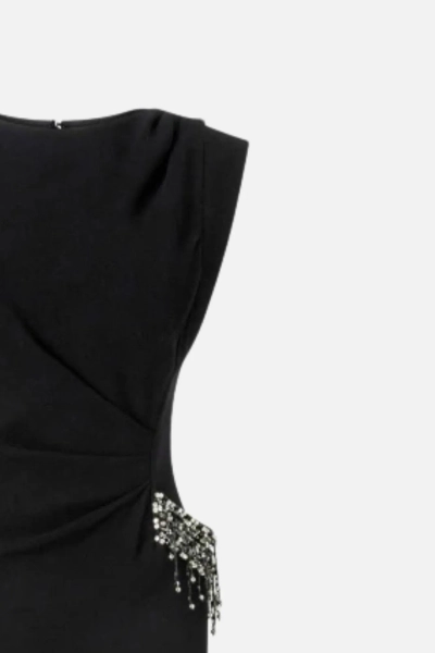 PINKO sukienka midi czarna Freccette 