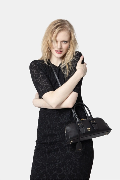 PINKO wełniana sukienka Arame czarna 