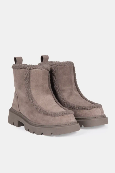 Inuikii damskie botki Biker Suede taupe