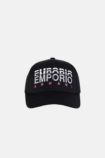 Emporio Armani  Czapka z daszkiem z grafiką logo czarna 637212 0A500 00020