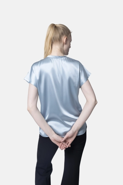 PINKO top jedwabny Farida niebieski