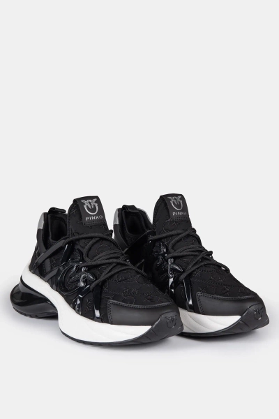 PINKO sneakersy damskie Ariel 01 Monogram czarne
