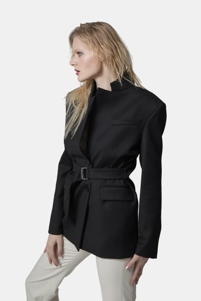 PINKO marynarka Fausta Giacca Flanela czarna