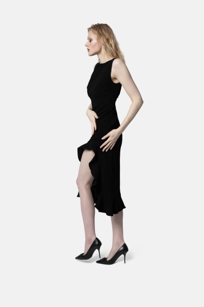 PINKO sukienka wieczorowa z odkrytymi plecami Flipper czarna