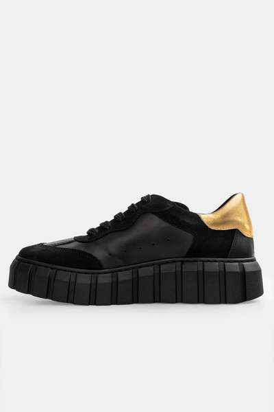 BALDININI Sneakersy skórzane D2D520CRVKNONO czarne