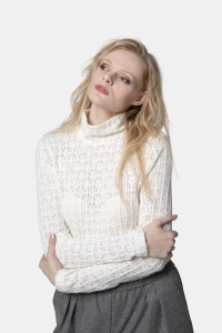 PINKO biały damski golf Rufina Lupetto