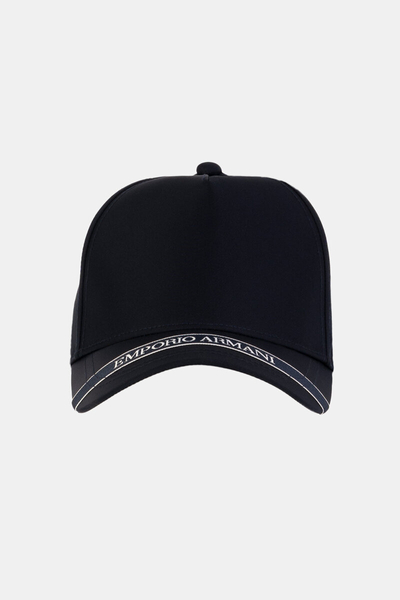 Czapka z daszkiem EA granatowa z lamówką na daszku 627502 0A521 00020