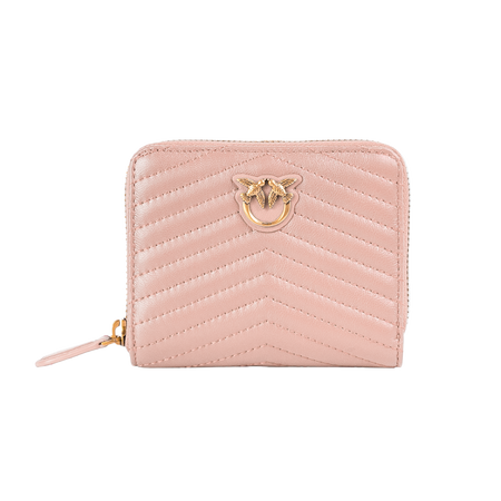 Pinko portfel Taylor Zip Around Sheep Nappa różowy 