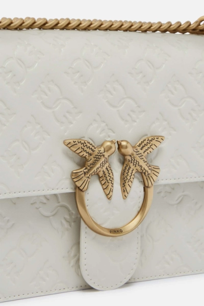 PINKO torebka Love One Classic Dc logo 10A1YBZ14Q biała