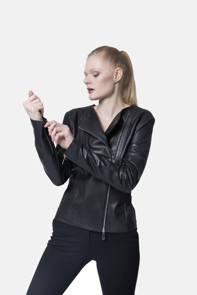 Kurtka damska Pinko Mirko Chiodo czarna