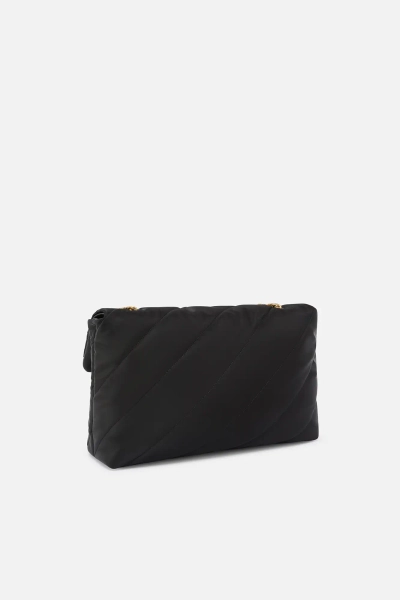 PINKO torebka z tkaniny z recyklingu Love Puff Extra Cl czarna