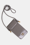 PINKO pokrowiec na smartphone szary Phone Case Vitello Shiny 