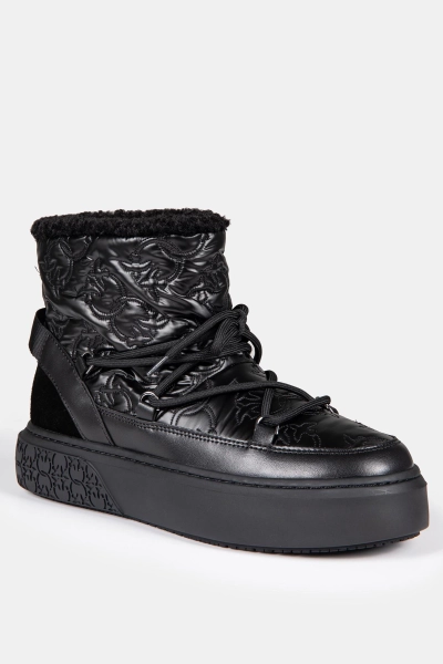 PINKO śniegowce damskie Yoko 19 Monogram czarne