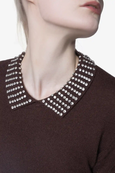 PINKO sweter damski Ventotene brązowy