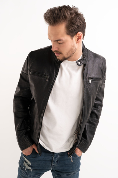 Milestone Kurtka skórzana męska Marino