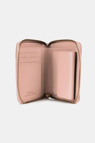 Pinko portfel Taylor Zip Around Sheep Nappa różowy 