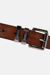 Pasek Emporio Armani z klasyczną sprzączką Y3I156 82487 brązowy