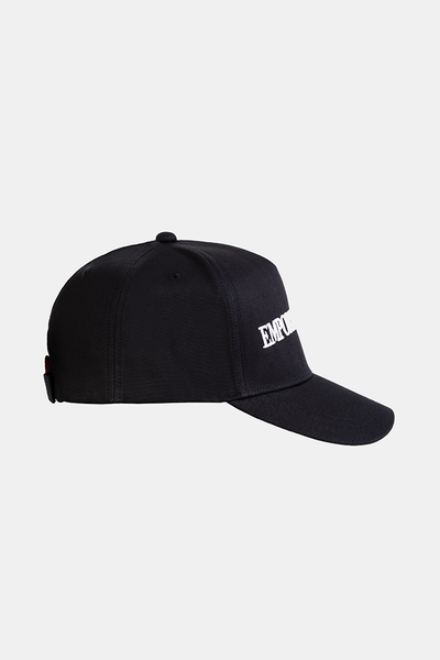 Emporio Armani Czapka z daszkiem z logo czarna 
